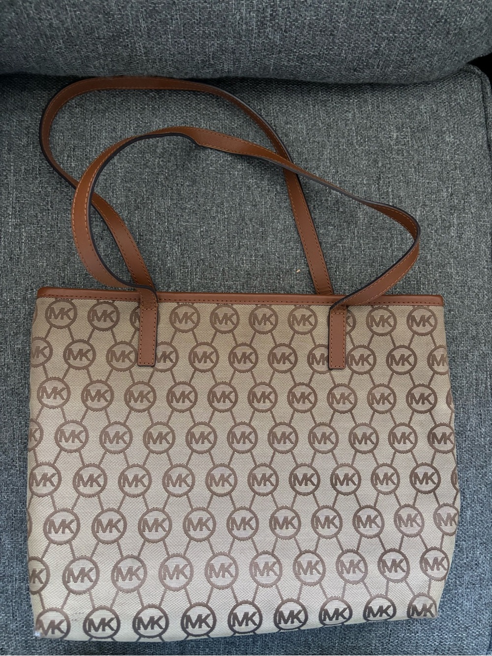 Michael Kors Tan/Brown MK Signature Tote